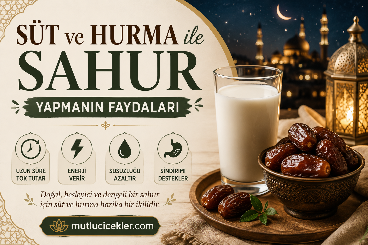 Süt ve Hurma ile Sahur Yapmanın Faydaları
