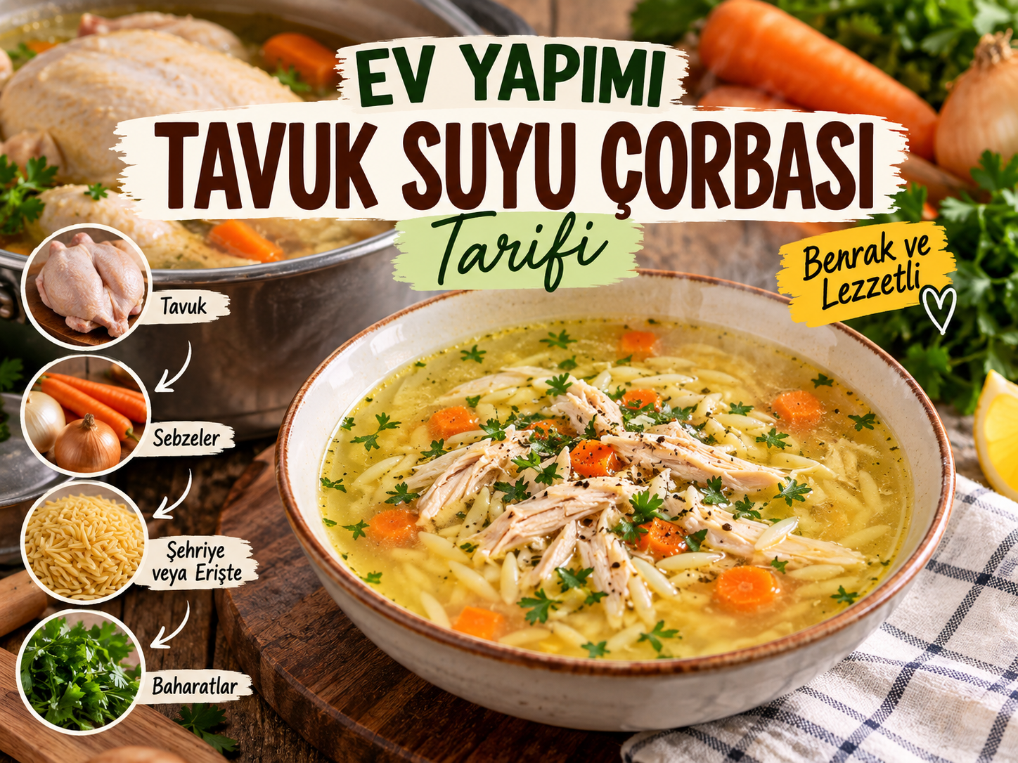Ev Yapımı Tavuk Suyu Çorbası Tarifi: Berrak ve Lezzetli Nasıl Yapılır?
