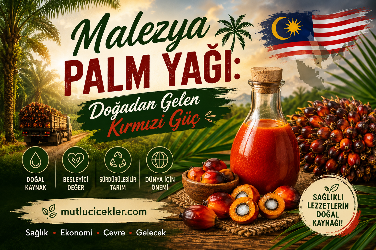 🌴 Malezya Palm Yağı: Doğadan Gelen Kırmızı Güç