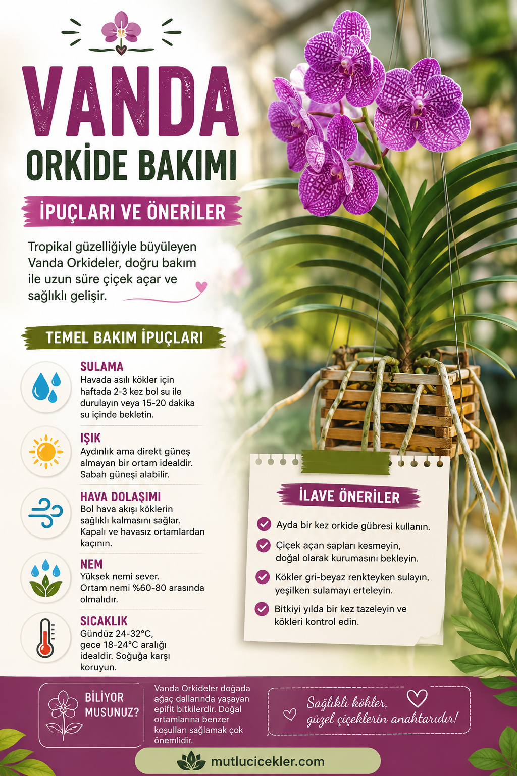 Vanda Orkide Bakımı: İpuçları ve Öneriler
