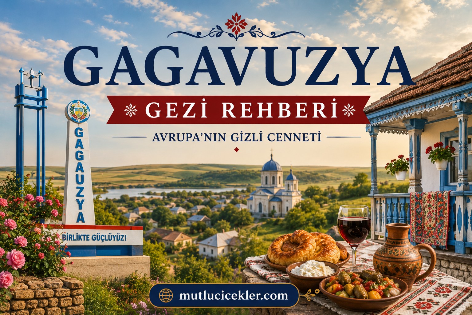 Gagavuzya gezi rehberi kapsamında Moldova'nın güneyindeki Komrat ve Gagavuz kültürünü tanıtan seyahat görseli