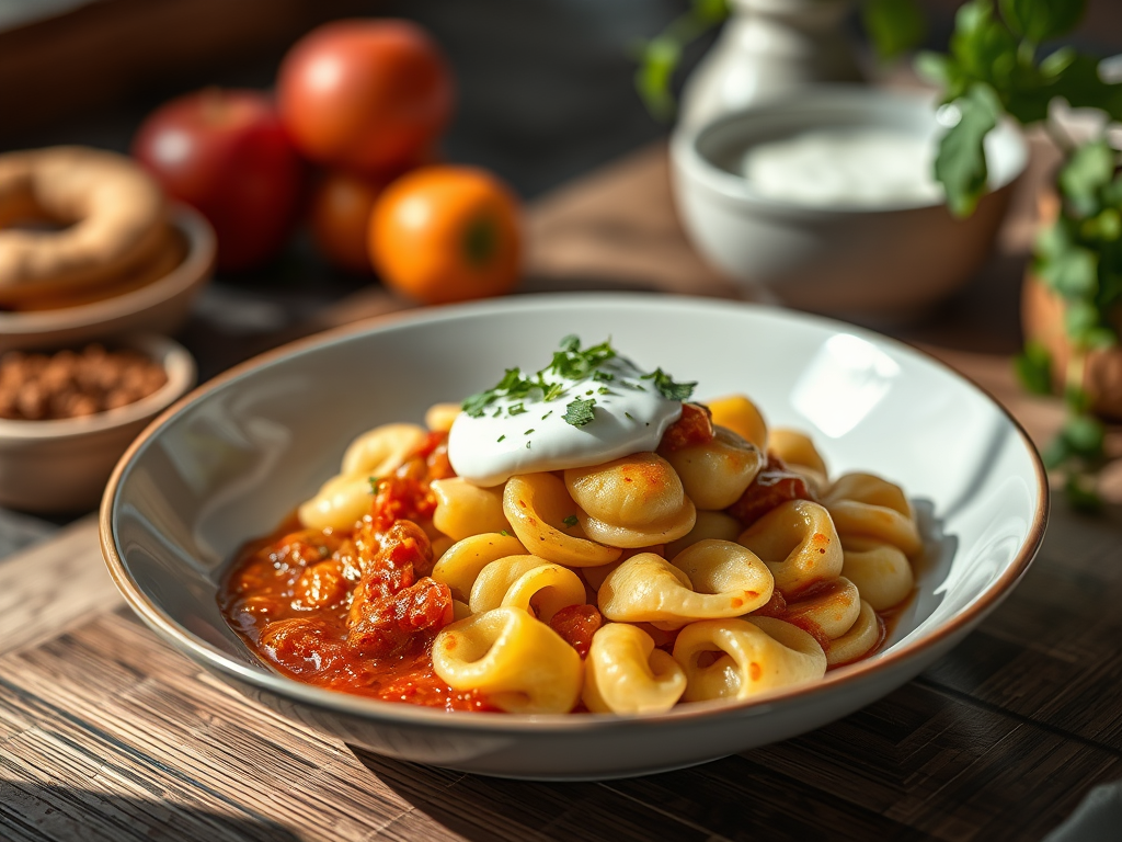 🍝 Bolonez Soslu Yoğurtlu Mantı Makarna Tarifi