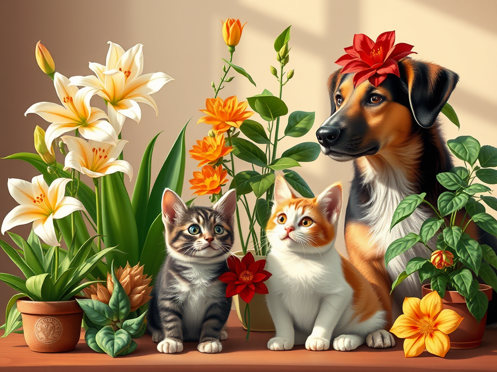 🐾 Kediler ve Köpekler İçin Yedirmemeniz Gereken Bitkiler 🌿