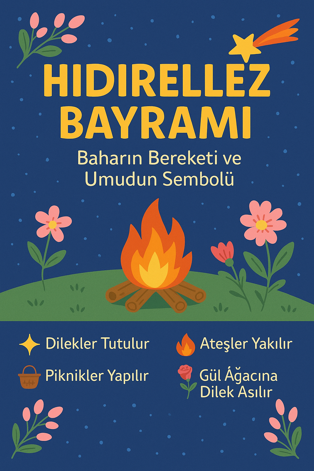 🌸🔥 Hıdırellez Bayramı: Baharın Bereketi ve Umudun Sembolü 🌿💫