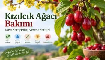 Kızılcık ağacı bakımı ve kırmızı kızılcık meyveleri