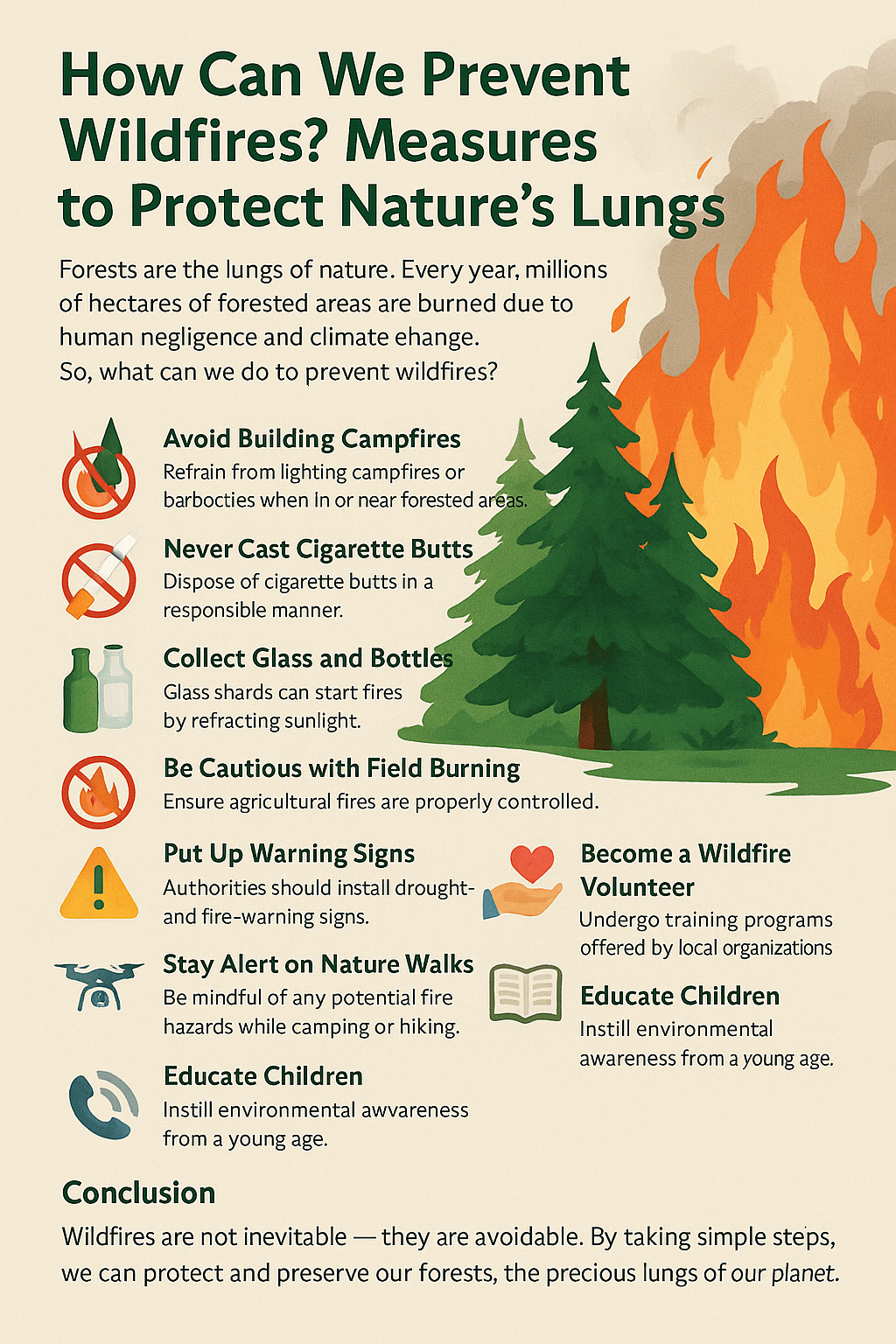 🌲 How Can We Prevent Wildfires? Practical Steps to Protect Nature’s Lungs