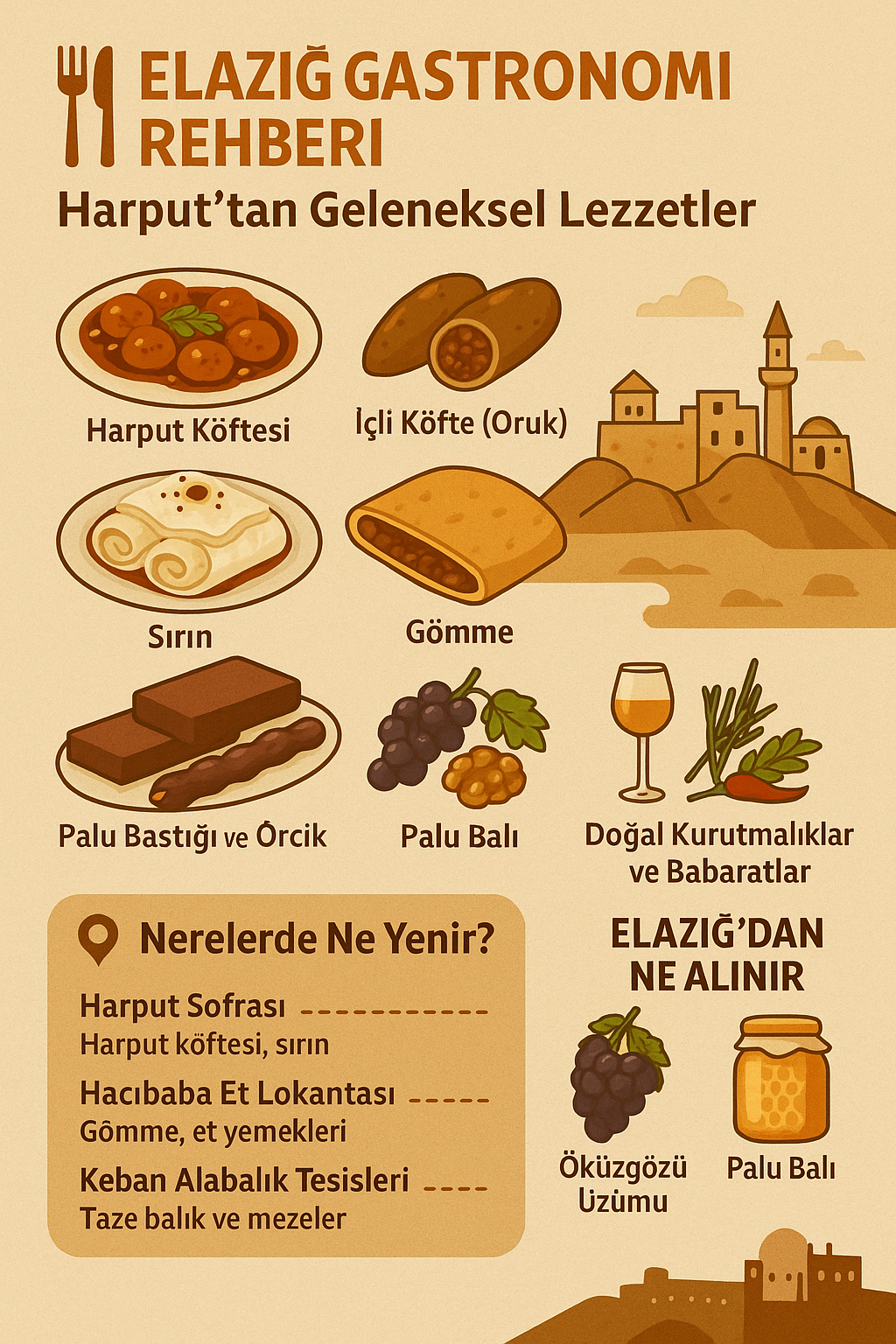 🍽️ Elazığ Gastronomi Rehberi: Harput’tan Geleneksel Lezzetler