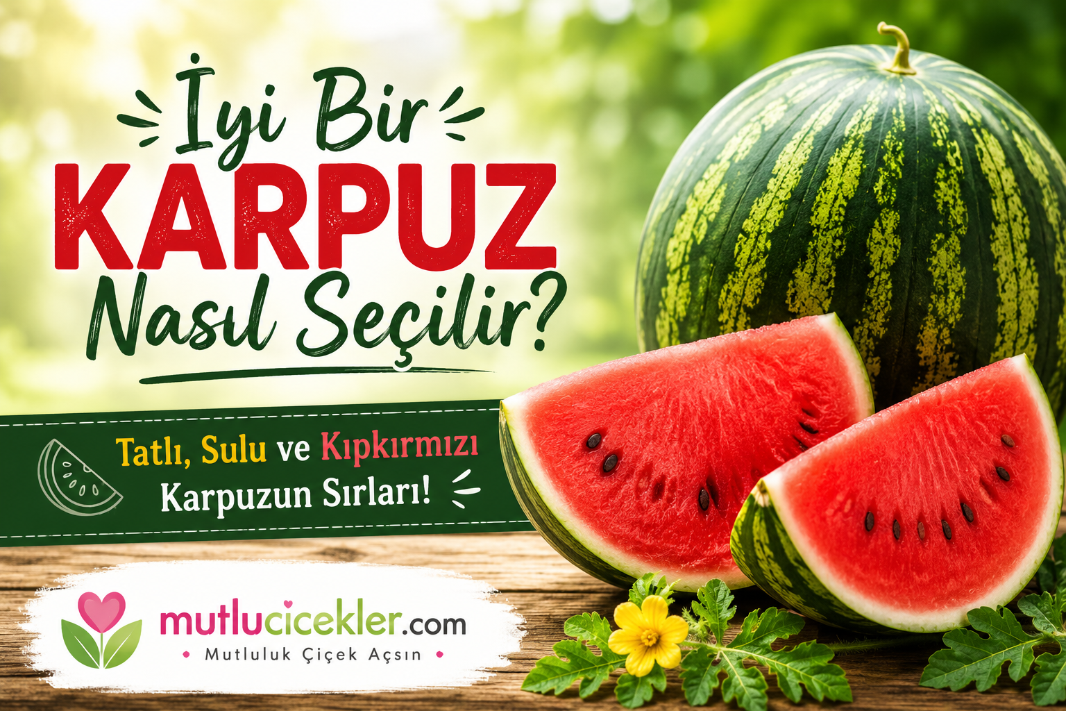 🍉 İyi Bir Karpuz Nasıl Seçilir? Tatlı, Sulu ve Kıpkırmızı Karpuzun Sırları!