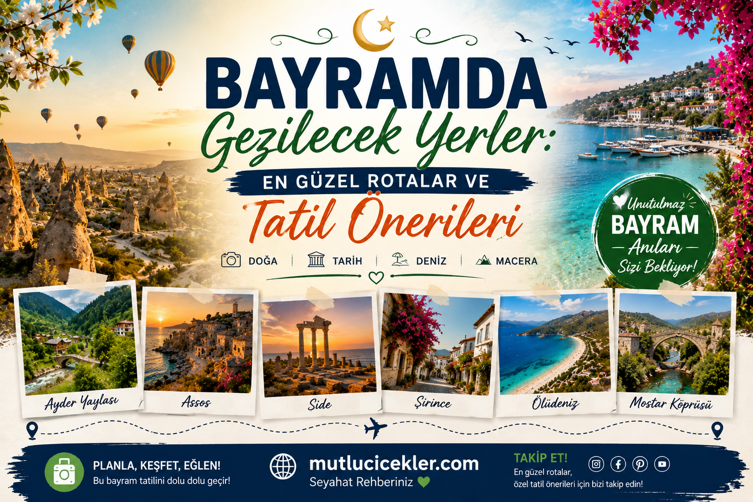 🌞 Bayramda Gezilecek Yerler: En Güzel Rotalar ve Tatil Önerileri