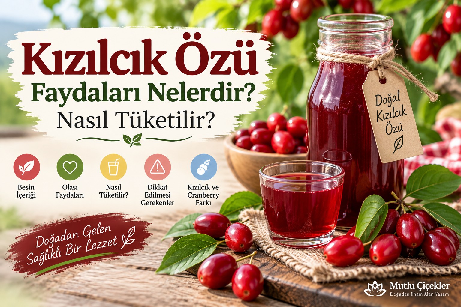 Kızılcık özü faydaları ve taze kızılcık meyveleri