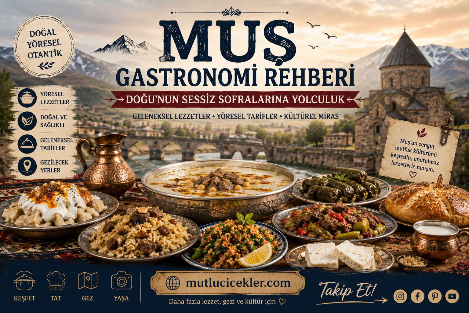 🍽️ Muş Gastronomi Rehberi: Doğu’nun Sessiz Sofralarına Yolculuk