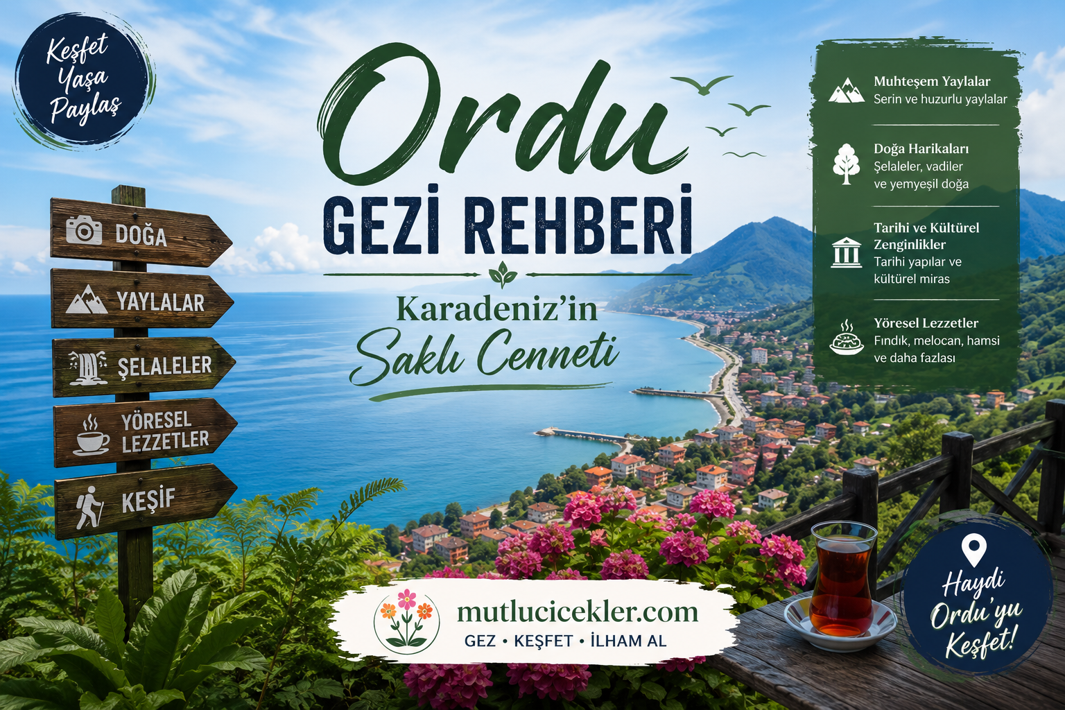 🏞️ Ordu Gezi Rehberi: Karadeniz’in Saklı Cenneti