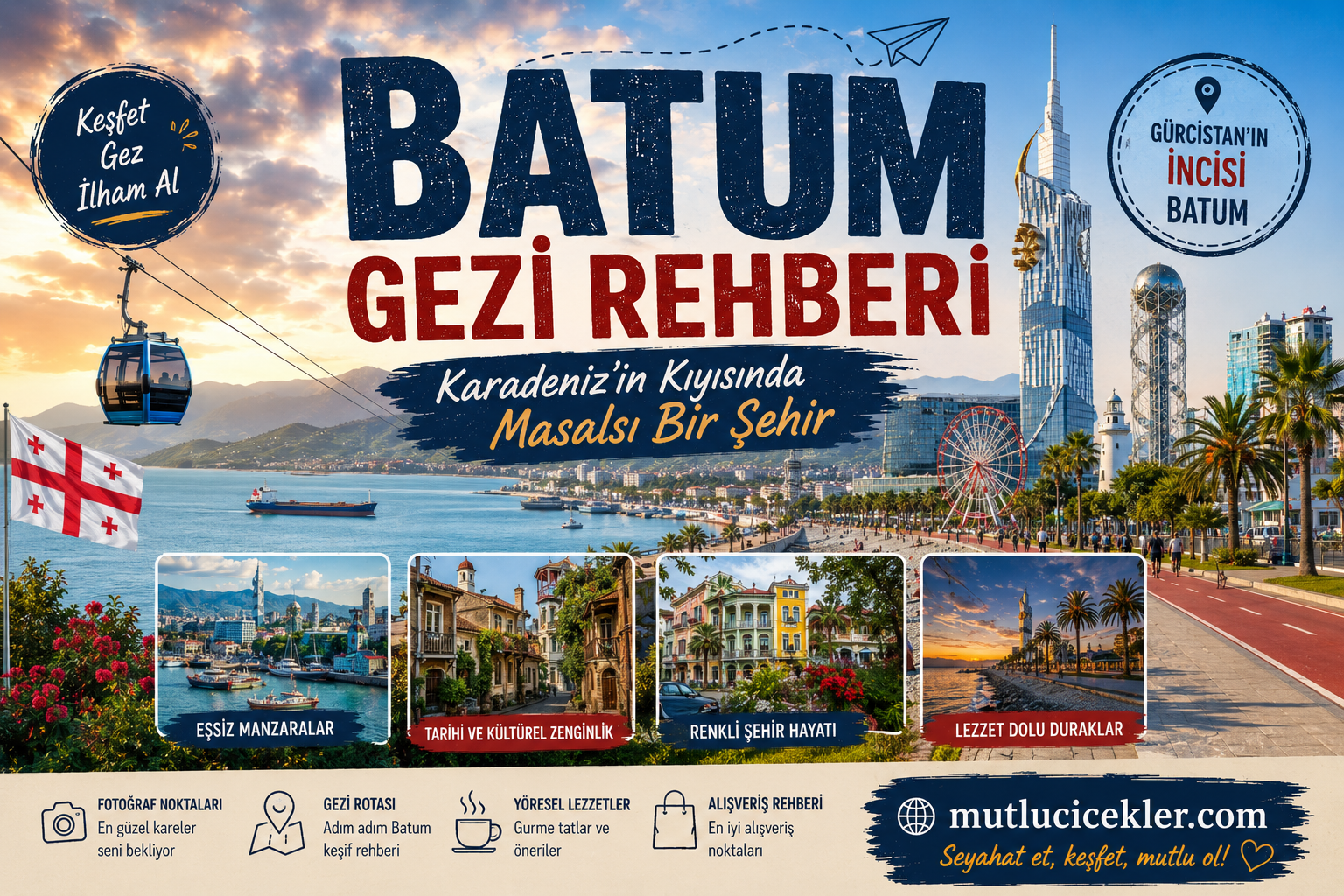 🇬🇪 Batum Gezi Rehberi – Karadeniz’in Kıyısında Masalsı Bir Şehir 🌍