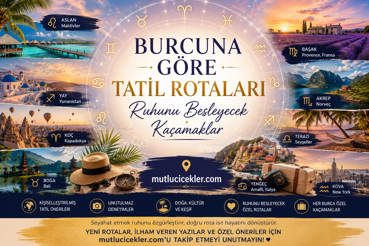 ✨ Burcuna Göre Tatil Rotaları: Ruhunu Besleyecek Kaçamaklar
