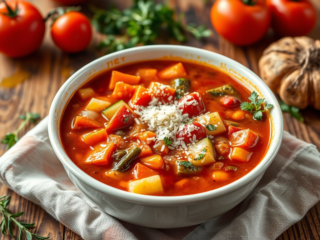 🥣 Minestrone Çorbası Tarifi: İtalyan Mutfağından Sağlıklı ve Renkli Bir Lezzet