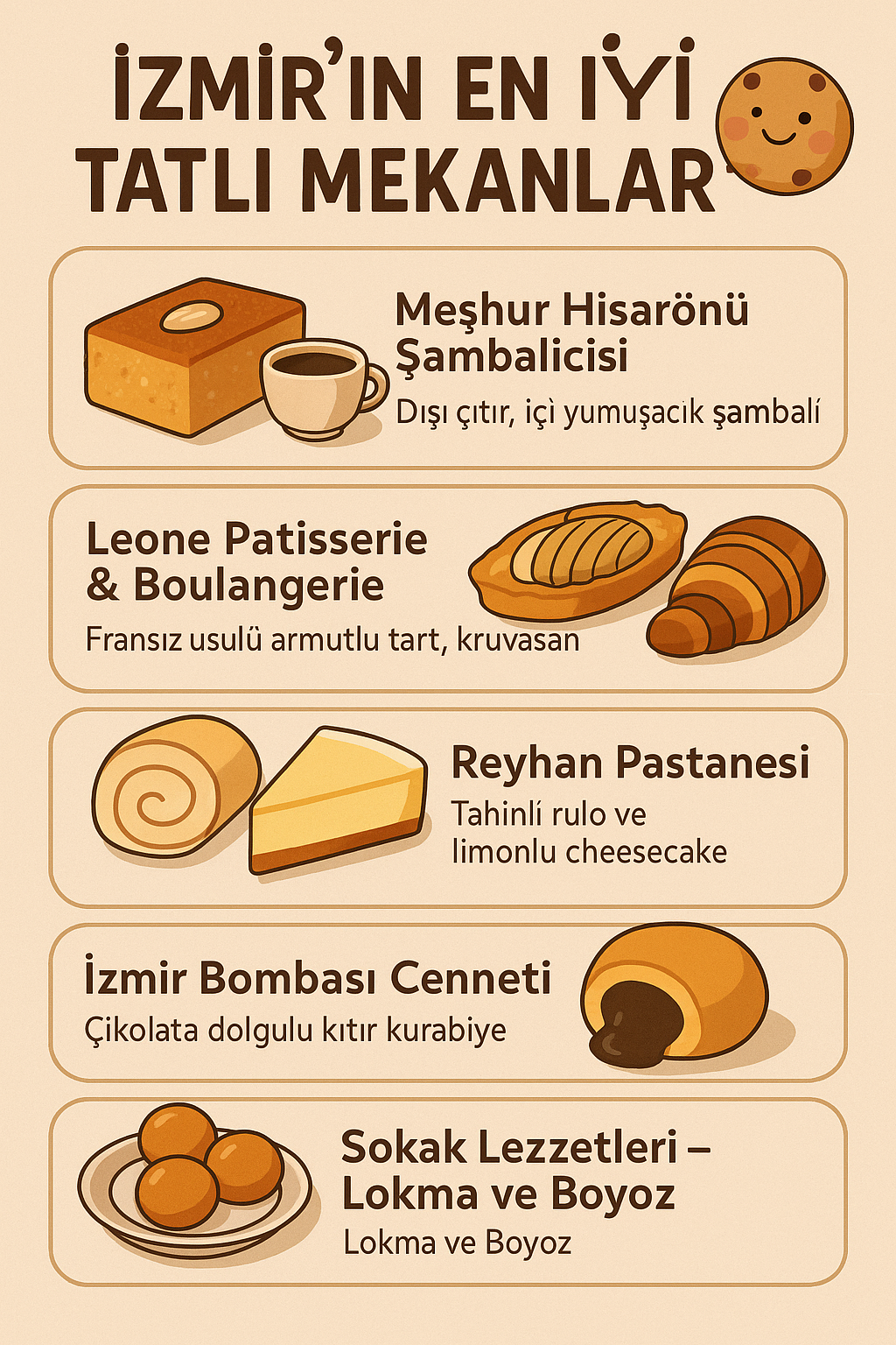 İzmir’in En İyi Tatlı Mekanları — Şehrin Tatlı Rotaları 🍰☕