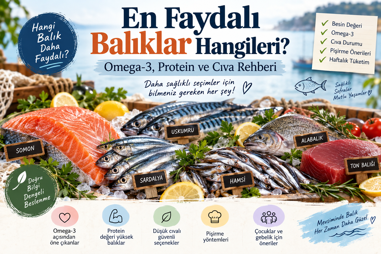 En Faydalı Balıklar Hangileri? Omega-3, Protein ve Cıva Rehberi