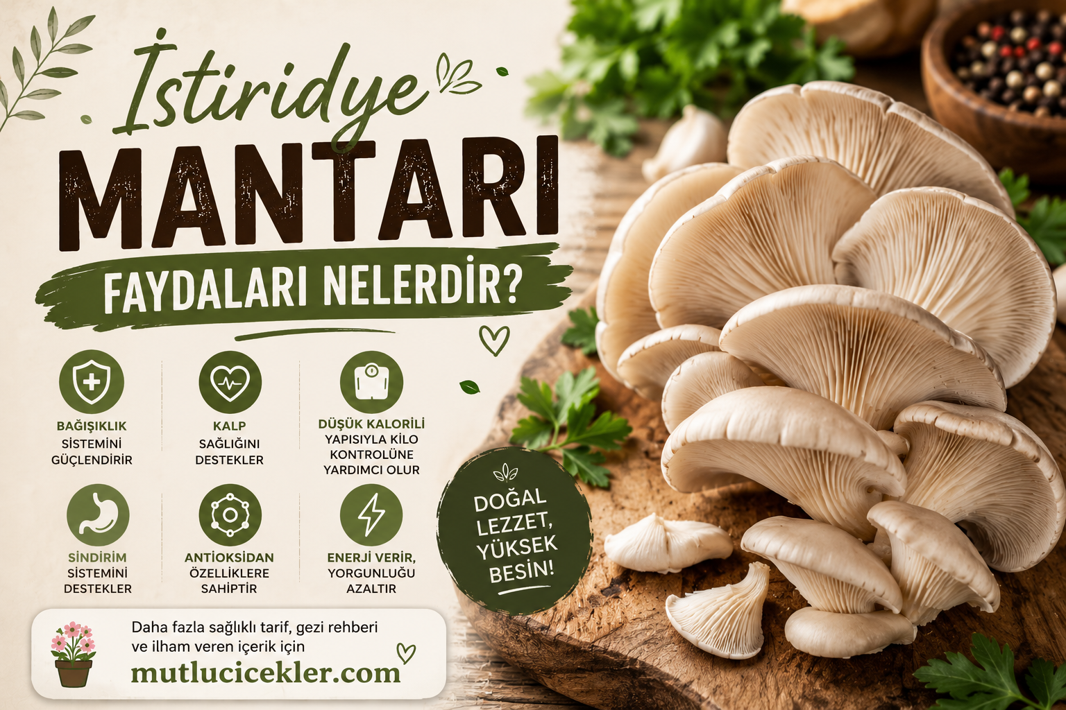 İstiridye Mantarı Faydaları Nelerdir? 🍄 Sağlıklı ve Lezzetli Bir Süper Besin