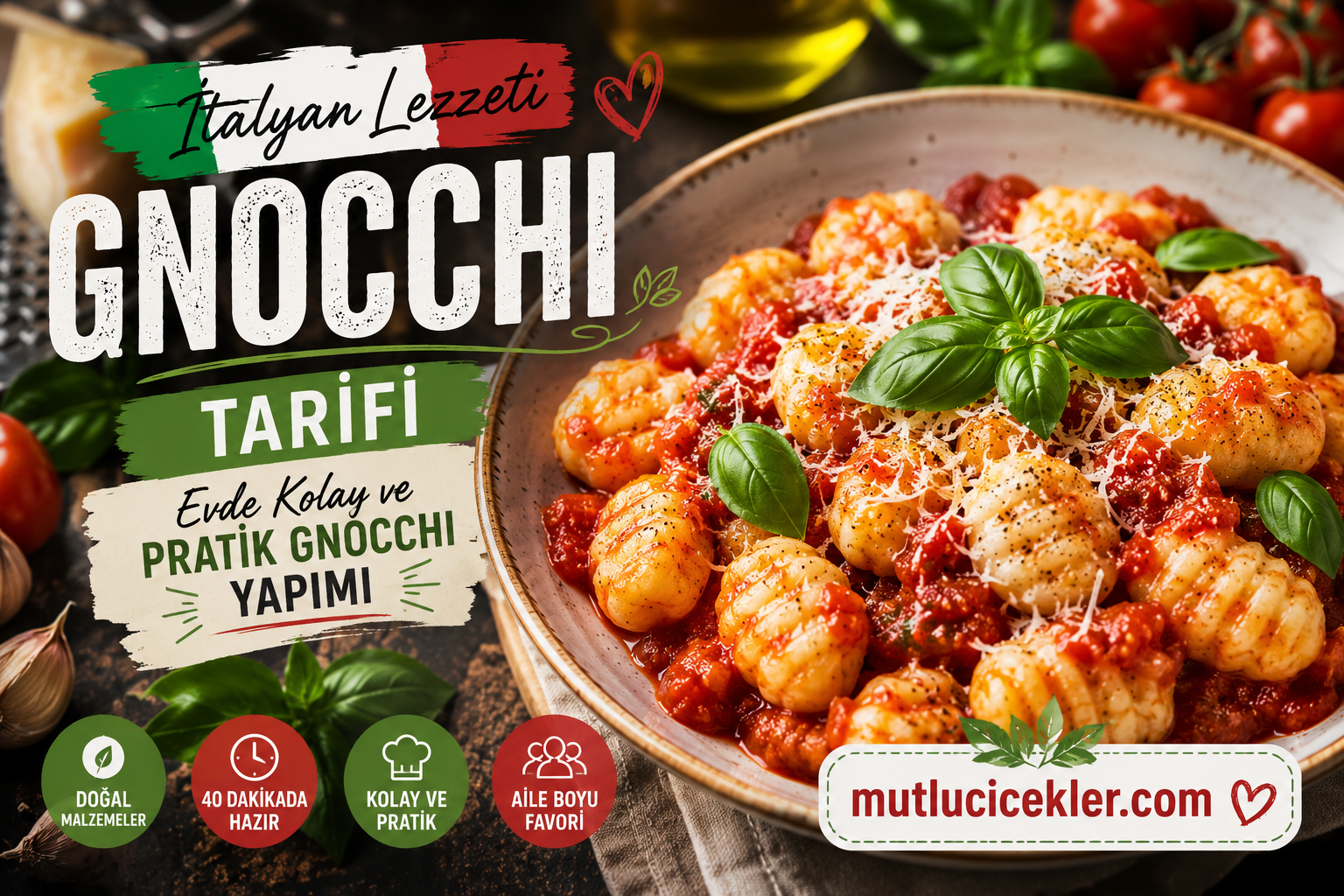 🍝 İtalyan Lezzeti Gnocchi Tarifi | Evde Kolay ve Pratik Gnocchi Yapımı