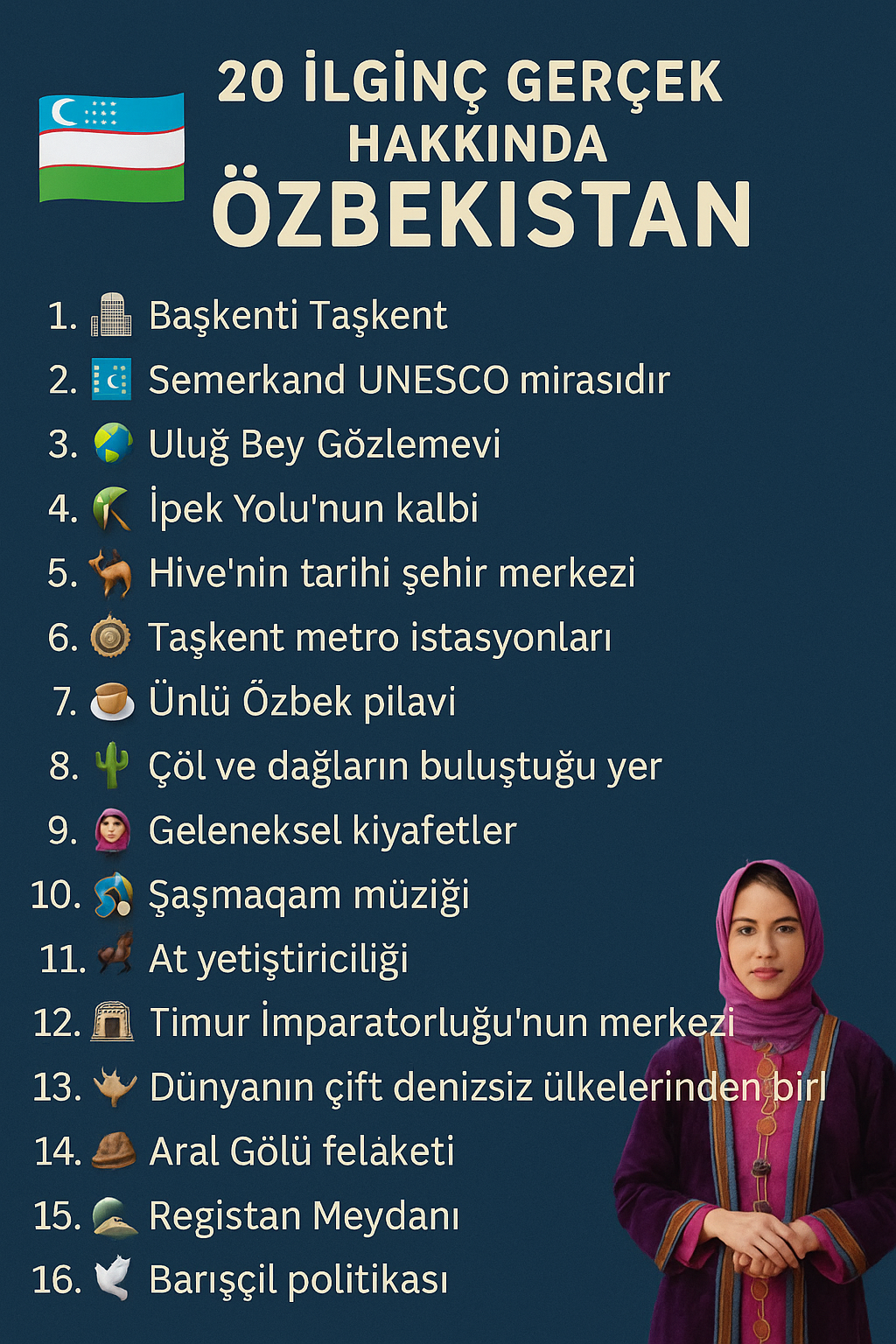 🇺🇿 Özbekistan Hakkında 20 İlginç Bilgi