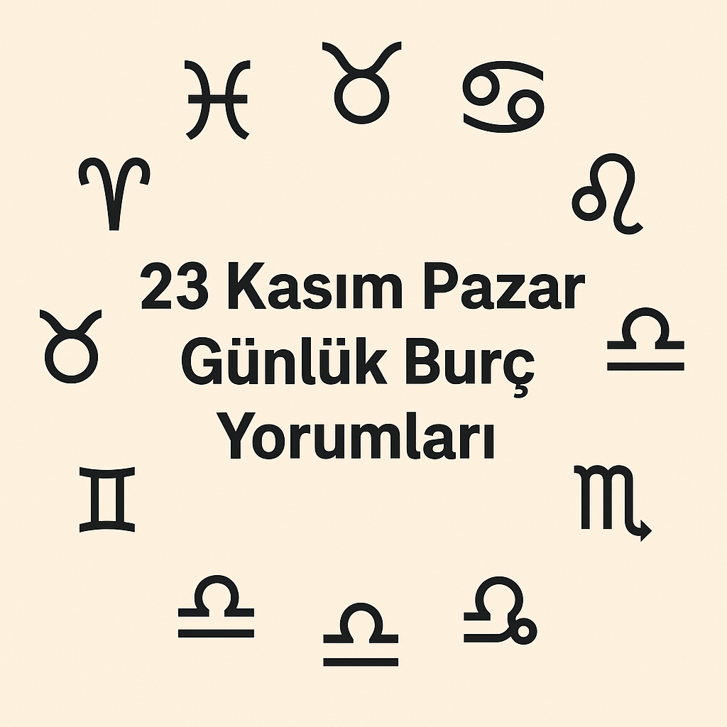 🌟 23 Kasım Pazar Günlük Burç Yorumları | Aşk, Para, Sağlık ve Enerji 🌟