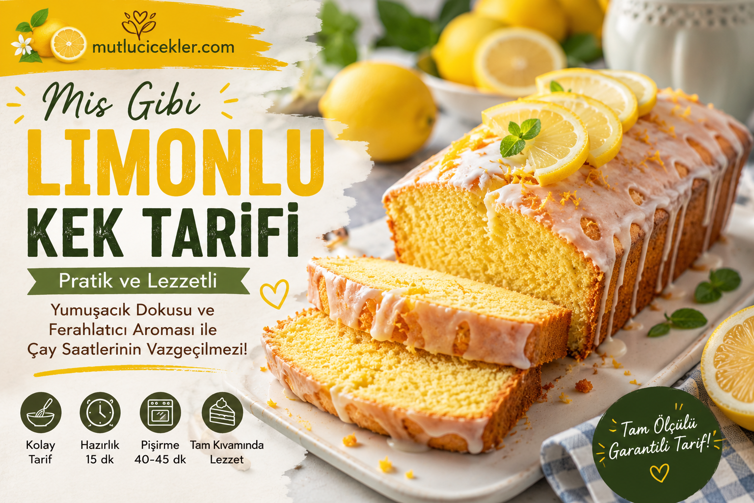 Limonlu kek tarifi ve reklâmı