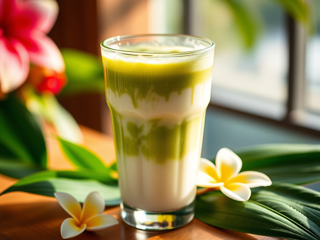 🧊🍵 Iced Matcha Pandan Latte Recipe: Tropical Refreshment in a Glass