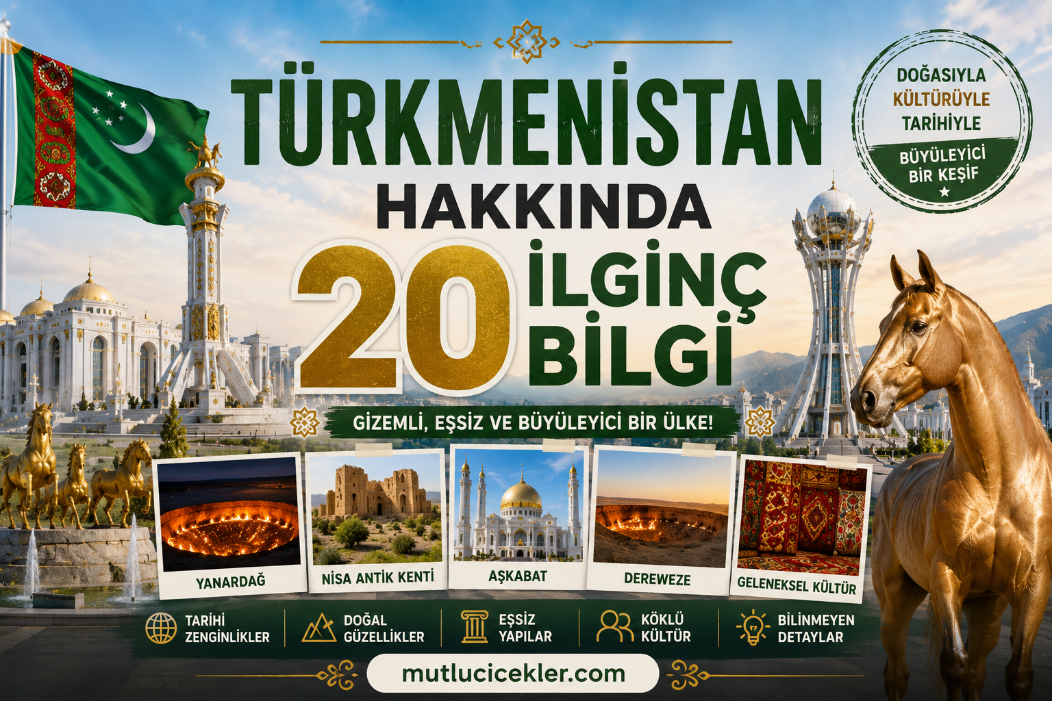 Türkmenistan Hakkında 20 İlginç Bilgi 🌏✨