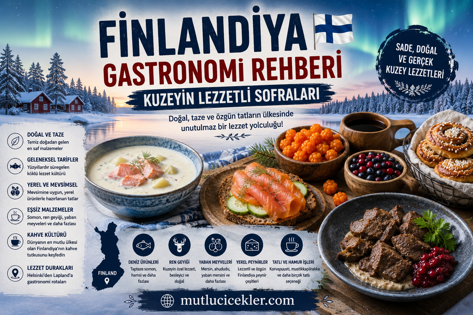 🍽️ Finlandiya Gastronomi Rehberi: Kuzeyin Lezzetli Sofraları