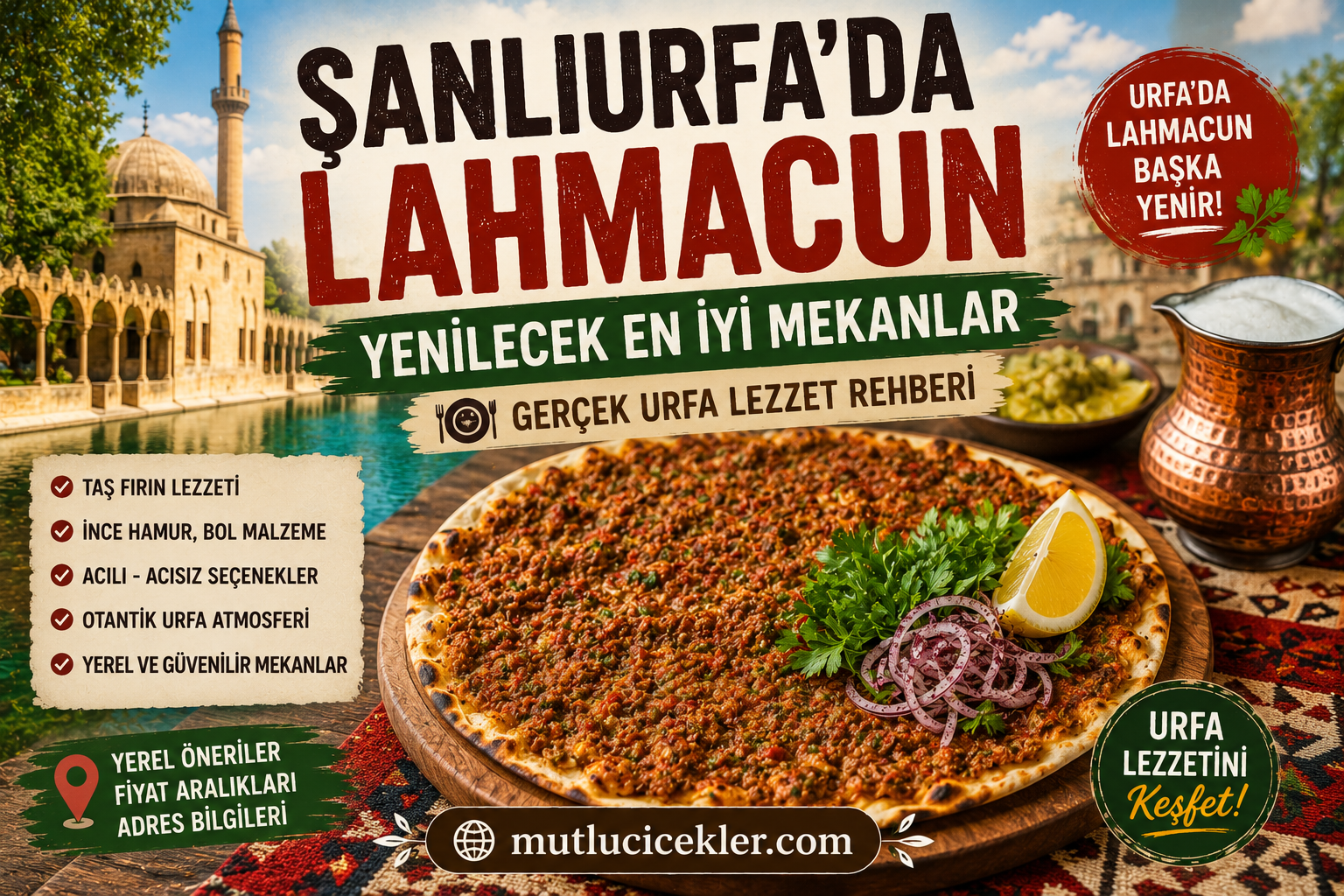 🌶️ Şanlıurfa’da Lahmacun Yenilecek En İyi Mekanlar 🍽️ | Gerçek Urfa Lezzet Rehberi