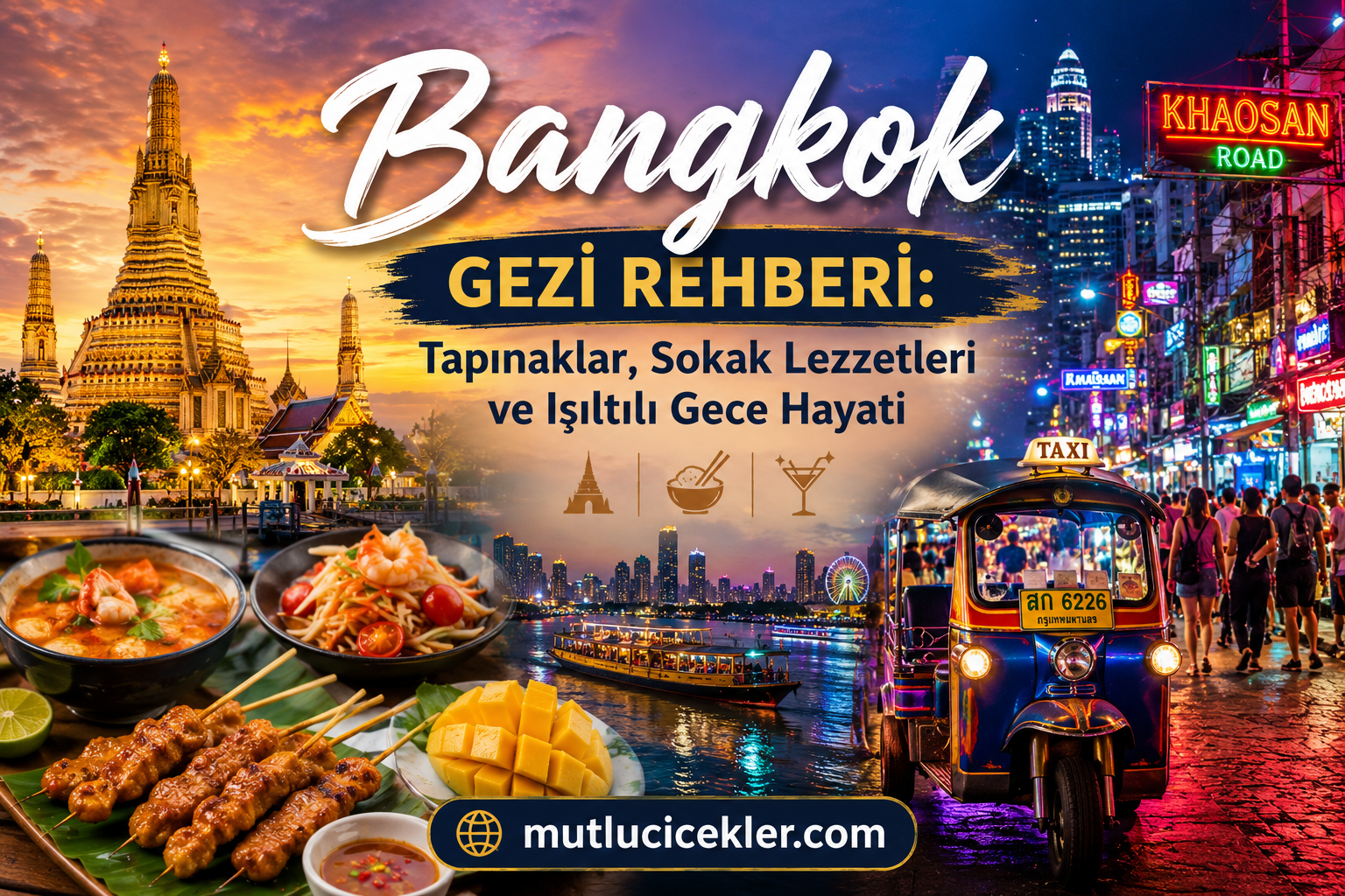 🇹🇭 Bangkok Gezi Rehberi: Tapınaklar, Sokak Lezzetleri ve Işıltılı Gece Hayatı