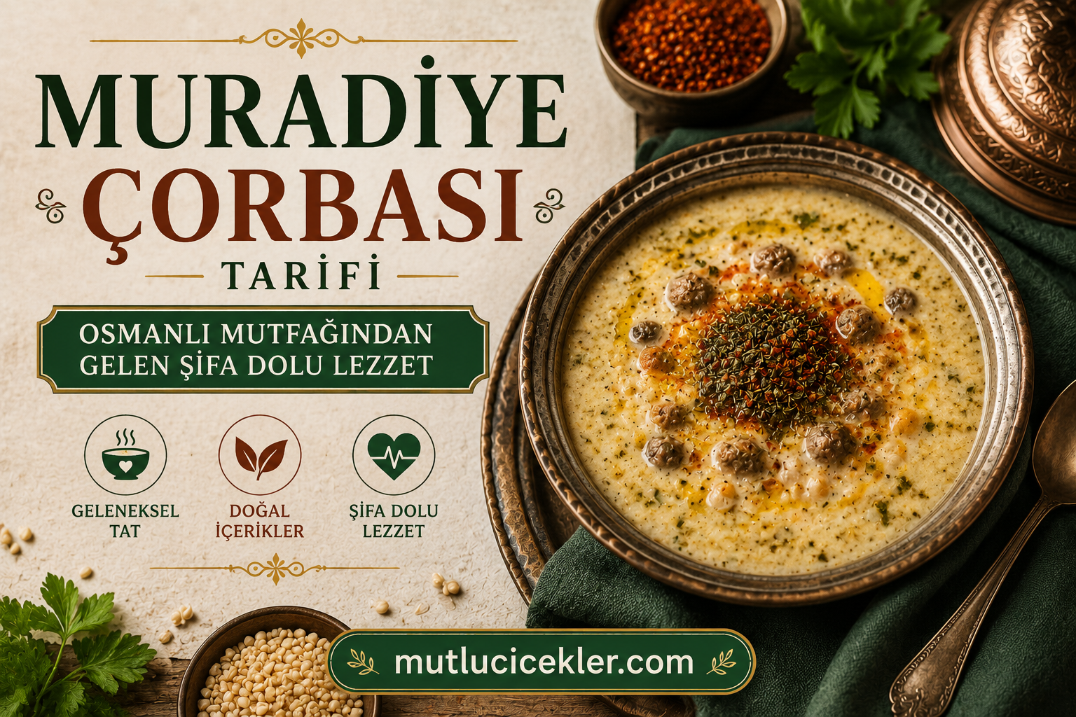 🍲 Muradiye Çorbası Tarifi: Osmanlı Mutfağından Gelen Şifa Dolu Lezzet