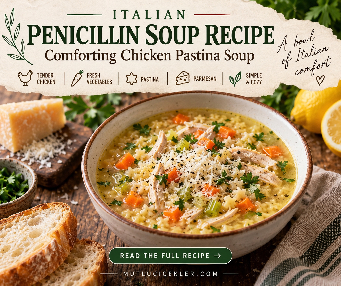 Italian Penicillin Soup Recipe: Comforting Chicken Pastina Soup