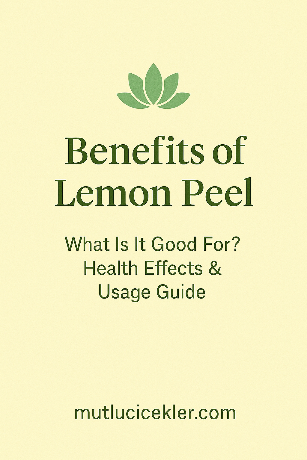 🍋 Benefits of Lemon Peel: What Is It Good For? Health Effects & Usage Guide