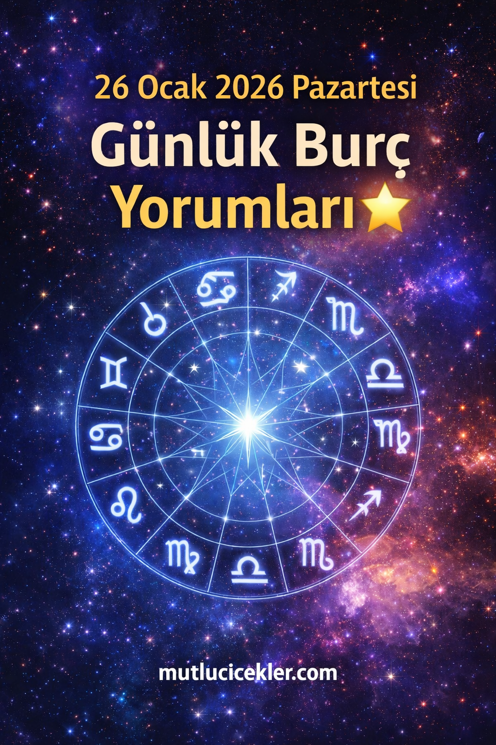 🌟 26 Ocak 2026 Pazartesi Günlük Burç Yorumları | Aşk, Para, Sağlık ve Enerji Durumları 🌟