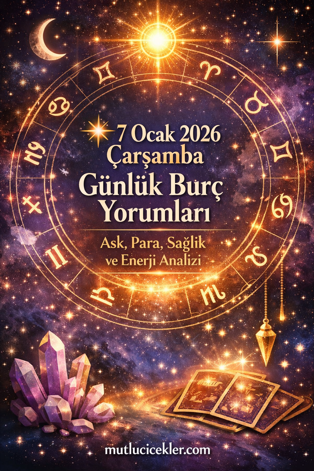 🌟 7 Ocak 2026 Çarşamba Günlük Burç Yorumları | Aşk, Para, Sağlık ve Enerji Analizi