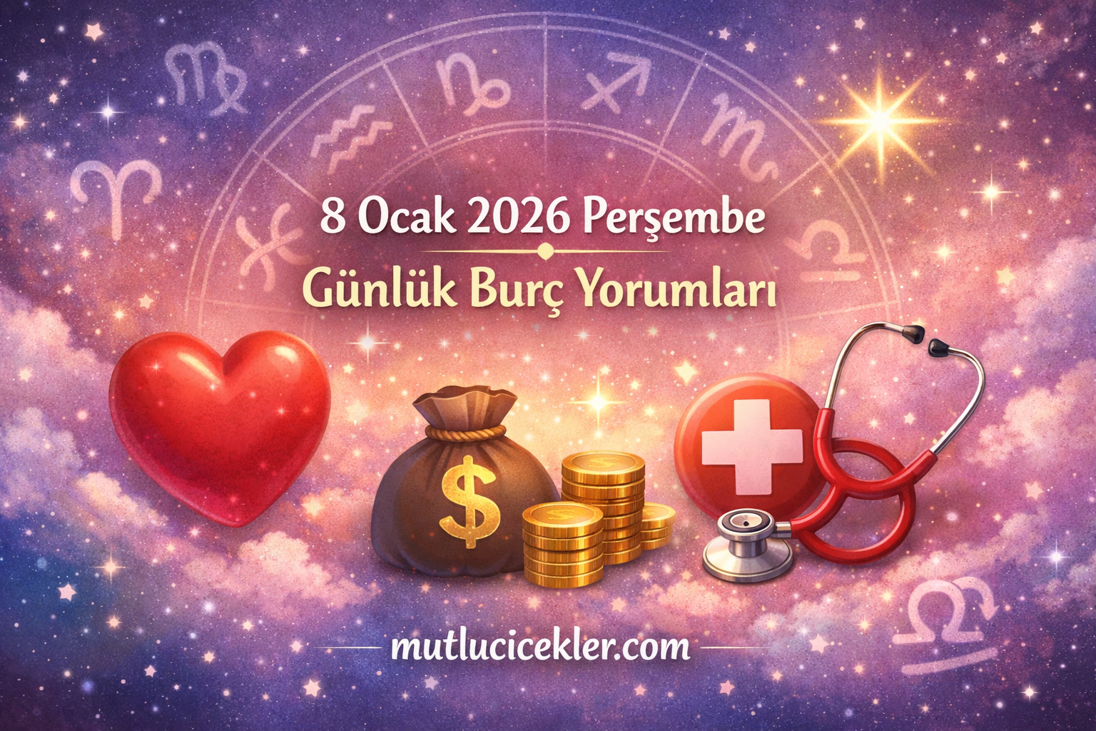 🌙 8 Ocak 2026 Perşembe Günlük Burç Yorumları | Aşk, Para, Sağlık ve Günün Enerjisi