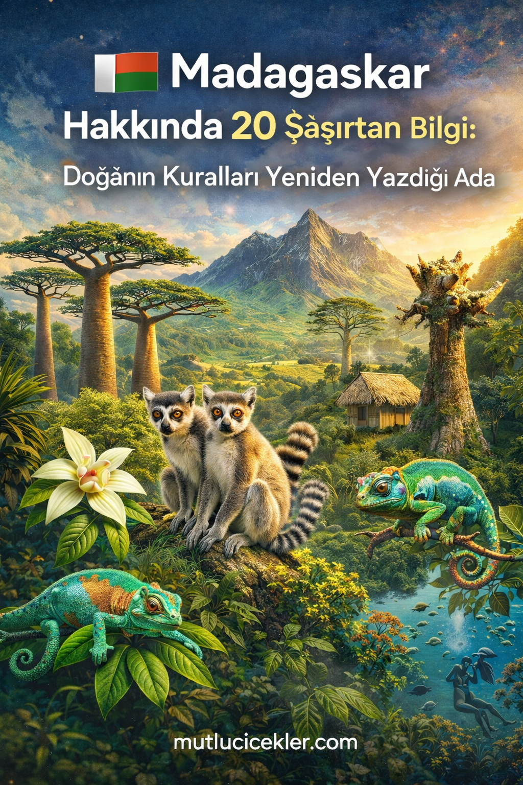🇲🇬 Madagaskar Hakkında 20 Şaşırtan Bilgi: Doğanın Kuralları Yeniden Yazdığı Ada