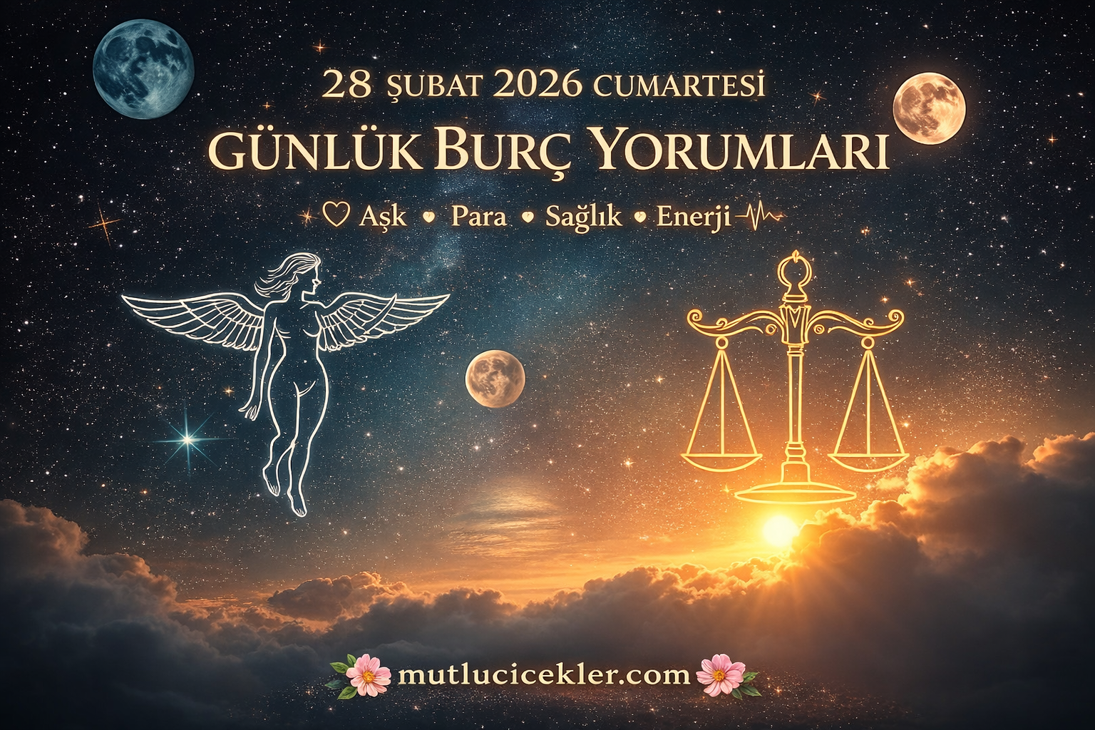 🔮 28 Şubat 2026 Cumartesi Günlük Burç Yorumları | Aşk, Para, Sağlık, Enerji ve Günün Tüyosu