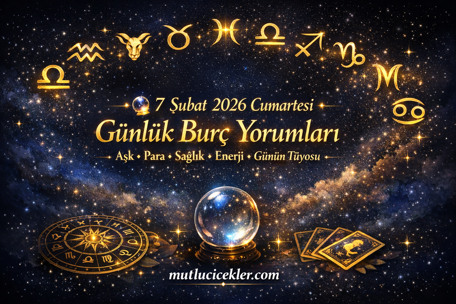 🔮 7 Şubat 2026 Cumartesi Günlük Burç Yorumları | Aşk, Para, Sağlık, Enerji ve Günün Tüyosu