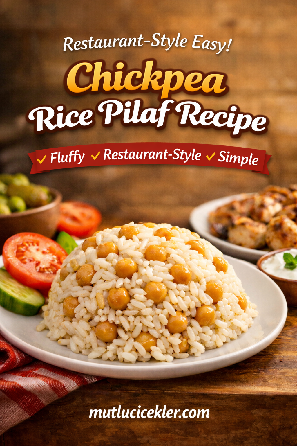 🍛 Chickpea Rice Pilaf Recipe (Fluffy, Restaurant-Style & Easy)