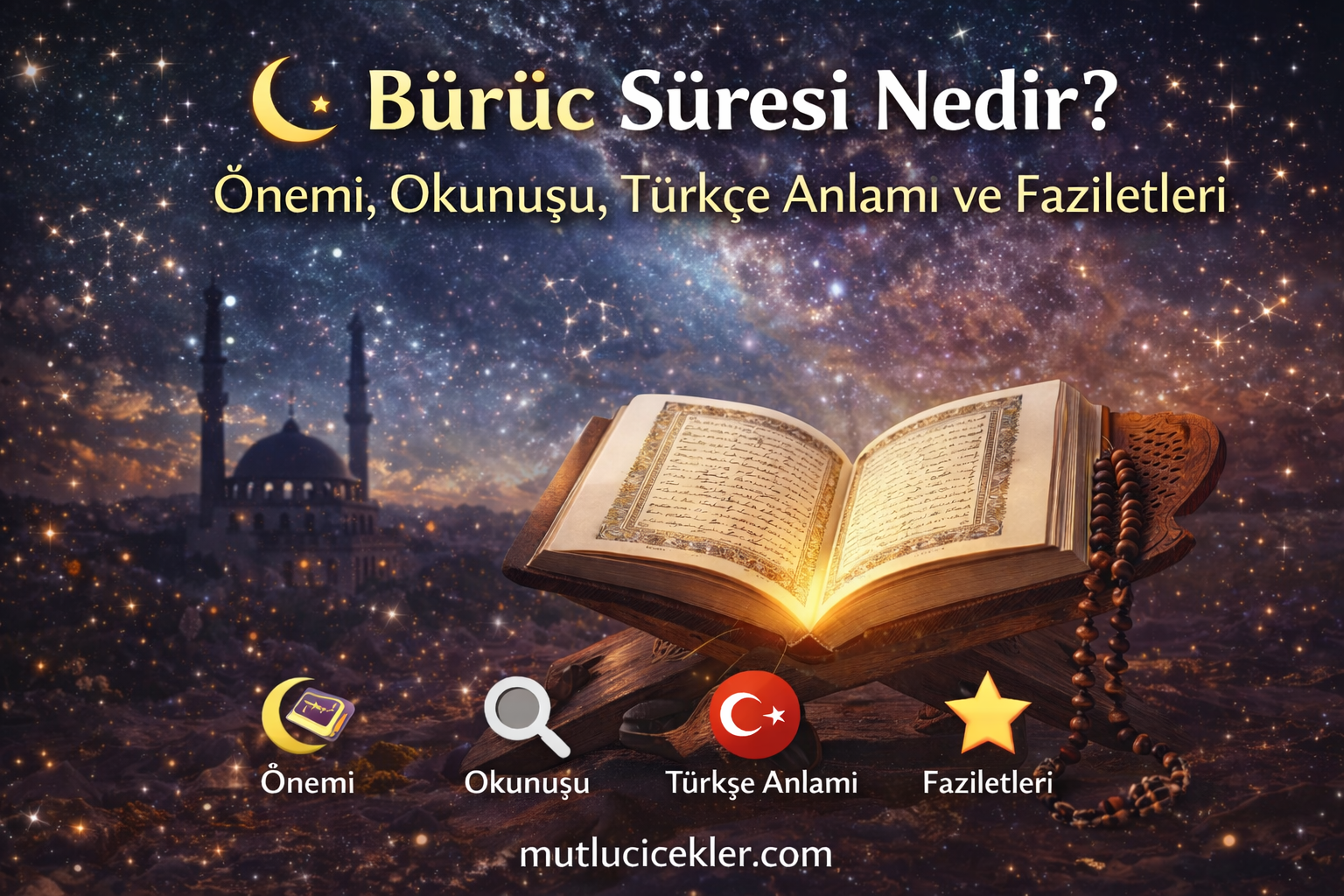 🌙 Bürûc Sûresi Nedir? Önemi, Okunuşu, Türkçe Anlamı ve Faziletleri