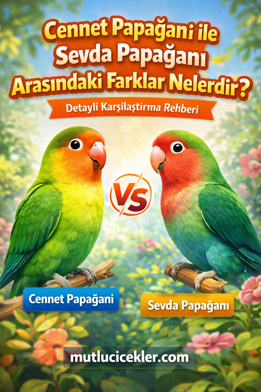 Cennet Papağanı ile Sevda Papağanı Arasındaki Farklar Nelerdir? Detaylı Karşılaştırma Rehberi