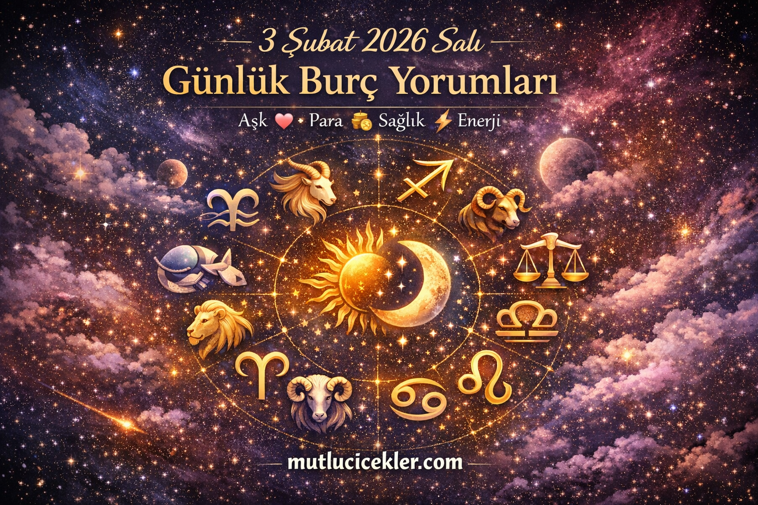 🌟 3 Şubat 2026 Salı Günlük Burç Yorumları | Aşk, Para, Sağlık ve Enerji Durumları 🌟