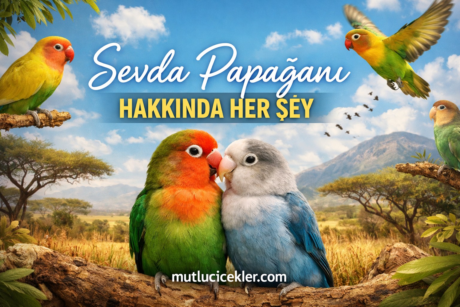 Sevda papağanı (Lovebird / Agapornis) bakımı ve özellikleri rehberi kapak görseli