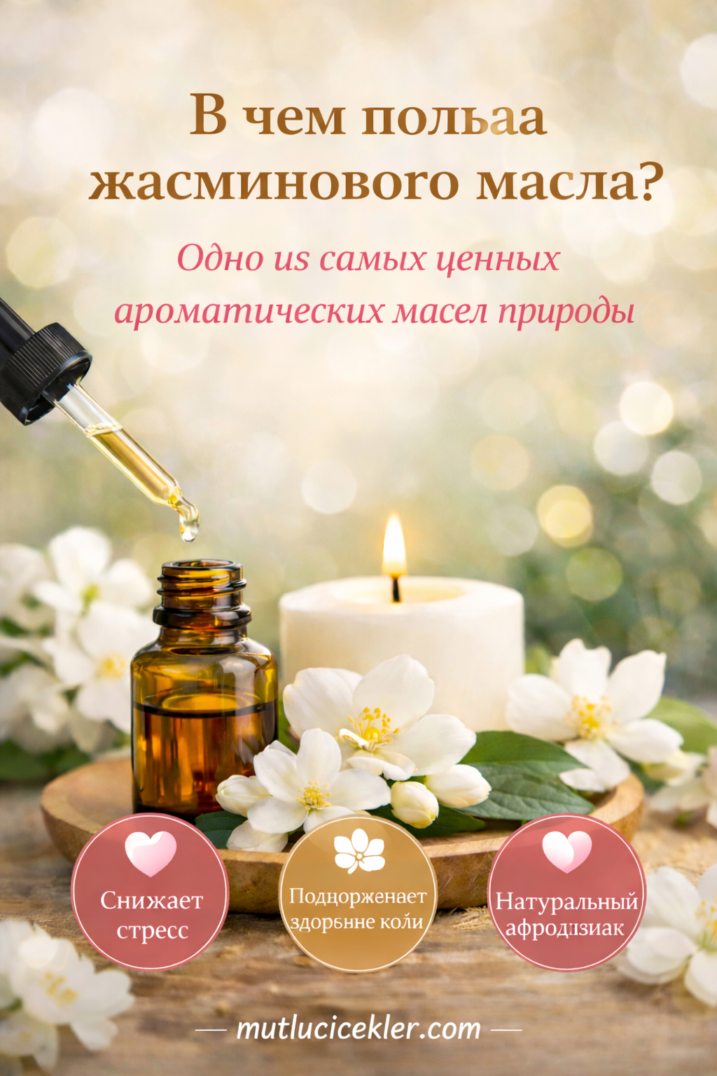 🌸 В чем польза жасминового масла? Одно из самых ценных ароматических масел природы