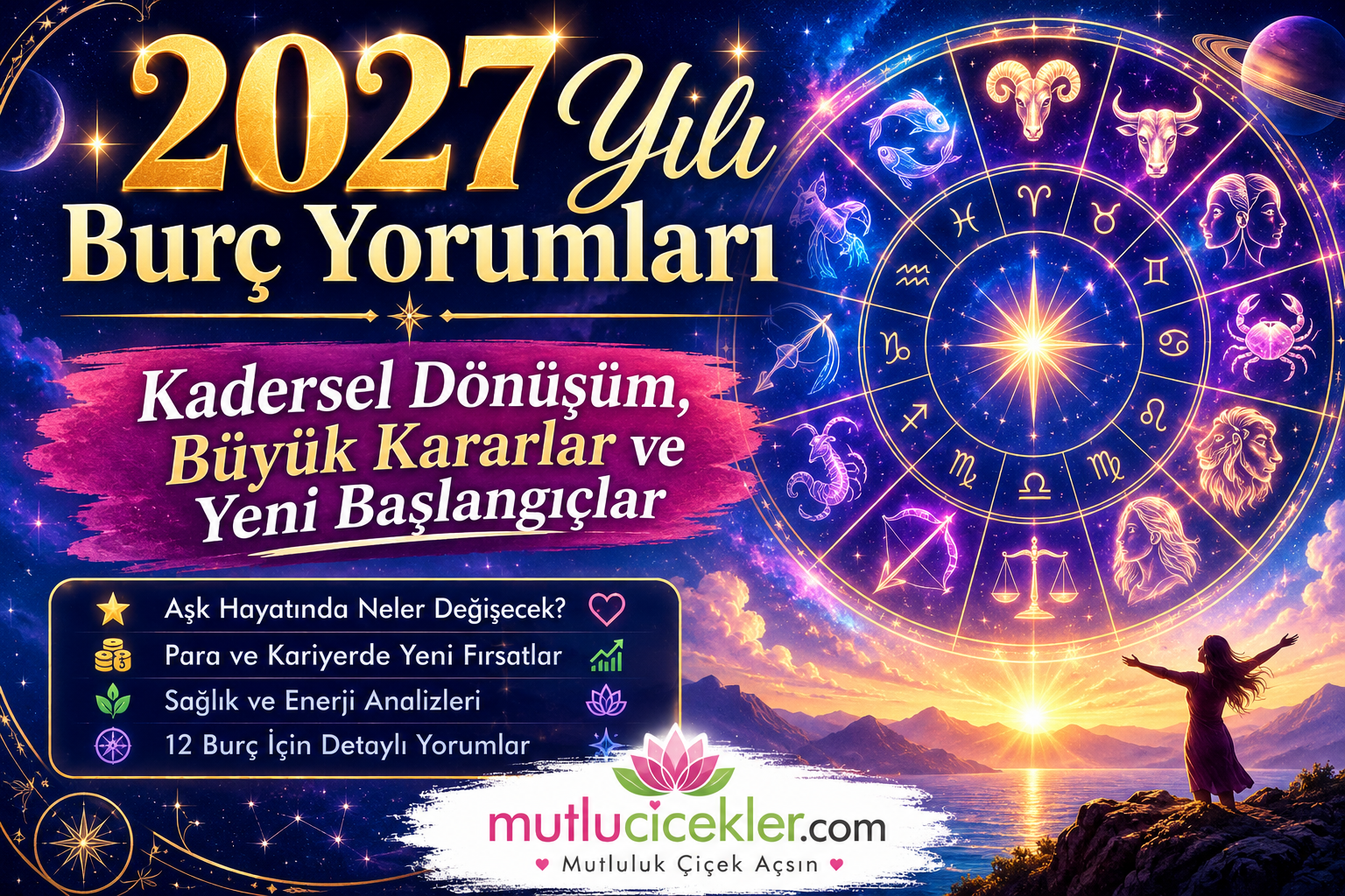 🔮 2027 Yılı Burç Yorumları: Kadersel Dönüşüm, Büyük Kararlar ve Yeni Başlangıçlar