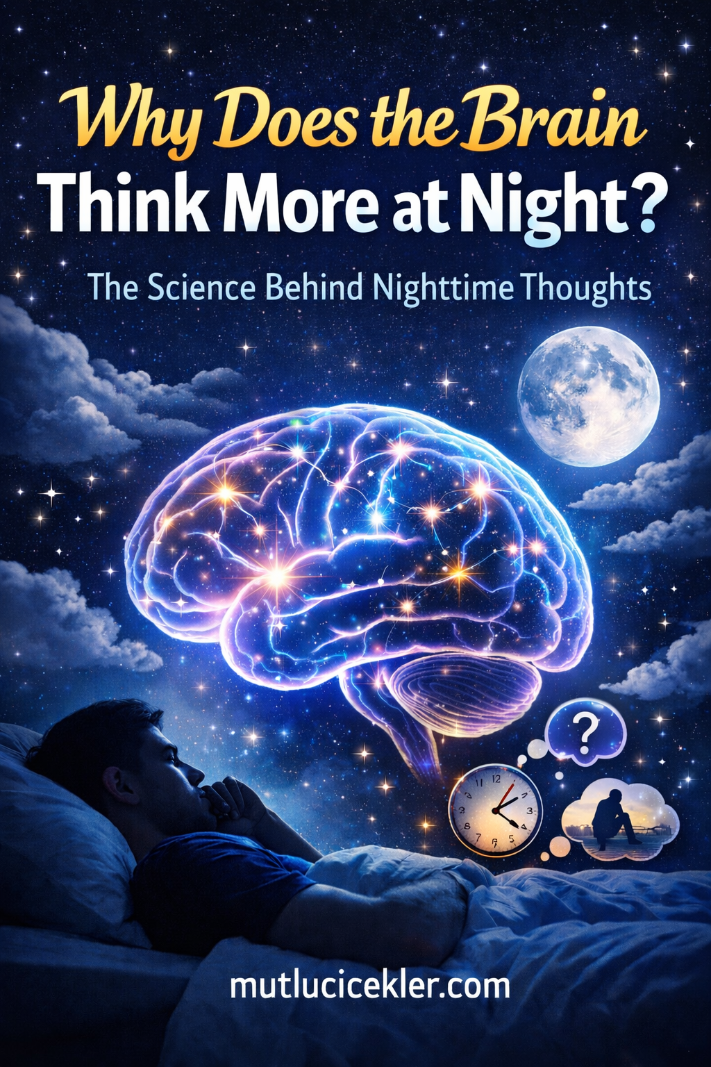 🧠 Why Does the Brain Think More at Night? The Science Behind Nighttime Thoughts