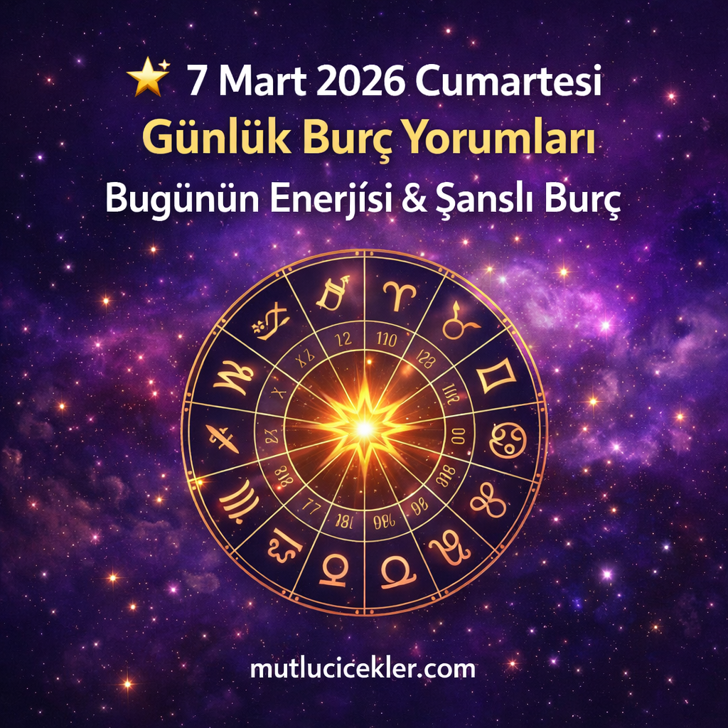 🌟 7 Mart 2026 Cumartesi Günlük Burç Yorumları | Bugünün Enerjisi, Tüyolar ve Şanslı Burç