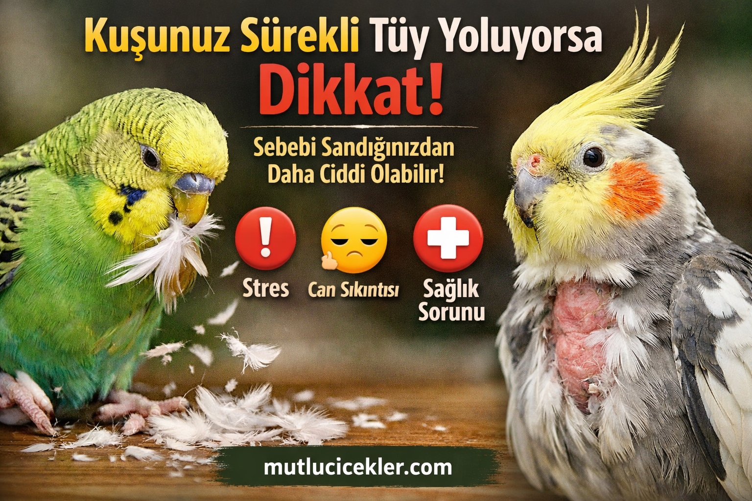 🔥 Kuşunuz Sürekli Tüy Yoluyorsa Dikkat! Sebebi Sandığınızdan Daha Ciddi Olabilir